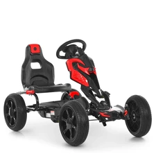 Детский Карт 1504-2-3, колеса EVA, красно-черный